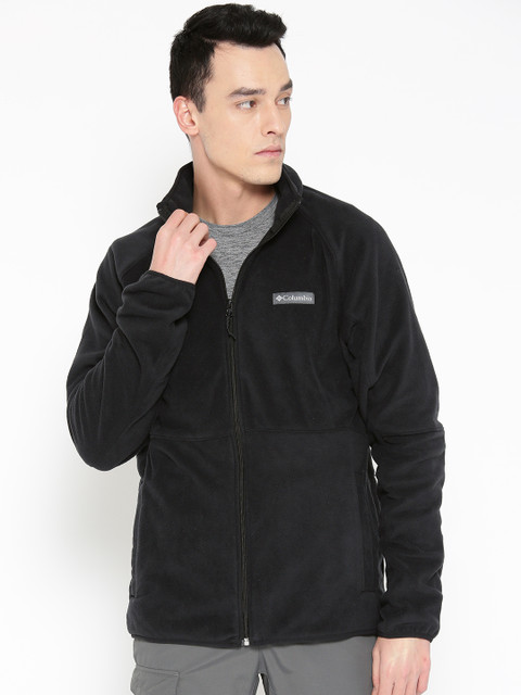 

Columbia Men Black Solid Basin Trail Full Zip Fleece Jacket