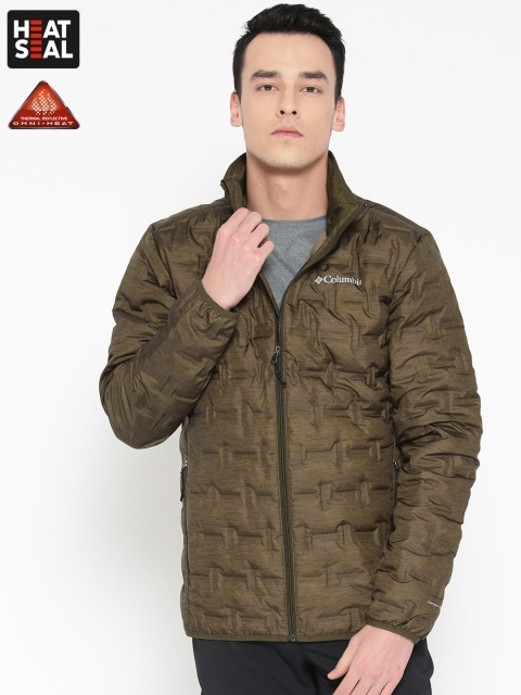 

Columbia Men Olive Green Delta Ridge Solid Down Jacket