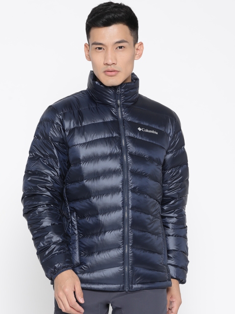 

Columbia Men Navy Blue Solid Kamiak Down Hiking Padded Jacket