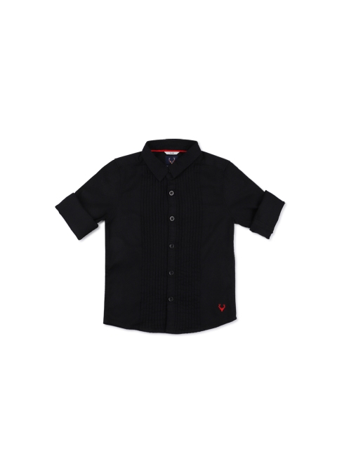 

Allen Solly Junior Boys Black Regular Fit Self Design Casual Shirt