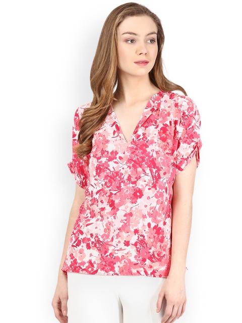 

Harpa Pink Lightweight Floral Print Top