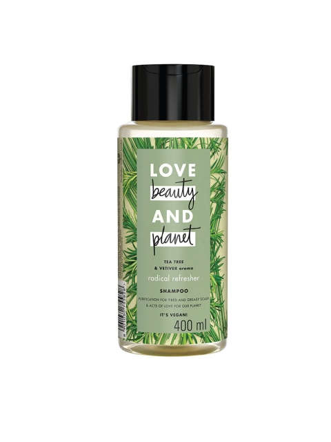 

Love Beauty & Planet Tea Tree Oil & Vetiver Clarifying Shampoo 400 ml, Green