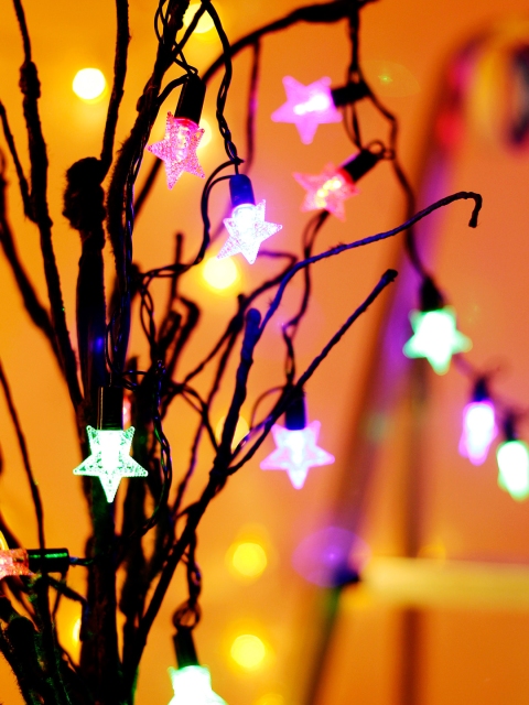 

TAYHAA Set of 3 LED Green Pink Solid Wall or Ceiling String Lights