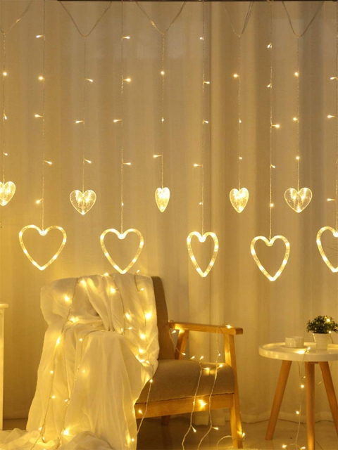 

TAYHAA Transparent Heart Shaped Wall String Lights