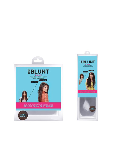 

BBLUNT Women Set of 2 Hair Extensions, Brown