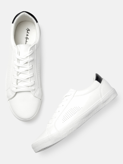 

Mast & Harbour Men White Solid Sneakers