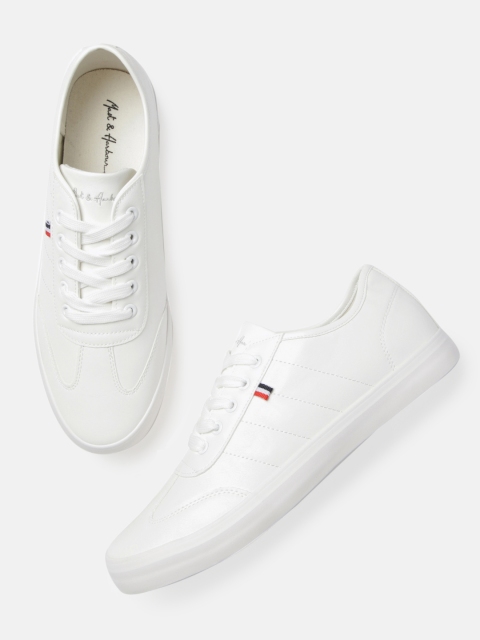 

Mast & Harbour Men White Solid Sneakers