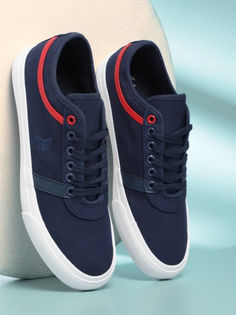 

Mast & Harbour Men Navy Blue Solid Sneakers