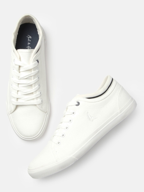 

Mast & Harbour Men White Solid Sneakers