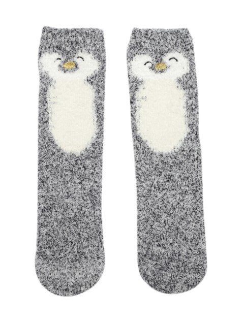 

Marks & Spencer Women Black & White Self Design Above Ankle-Length Bed Socks