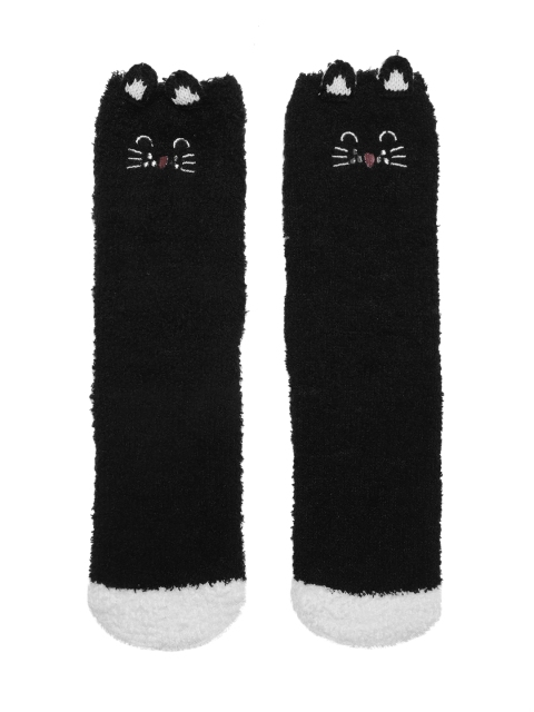 

Marks & Spencer Women Black Solid Above Ankle Cosy Cat Socks