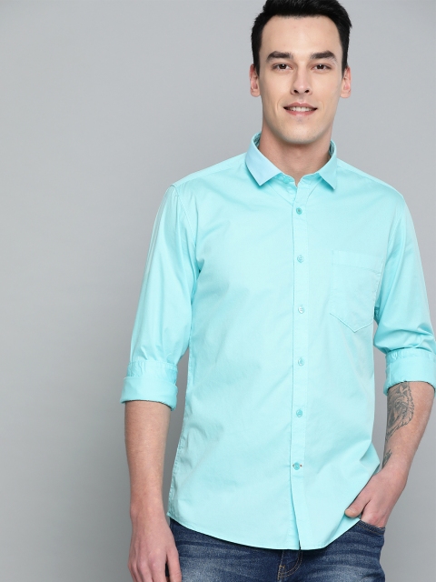 

Mast & Harbour Men Blue Regular Fit Solid Casual Shirt