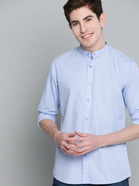 

Mast & Harbour Men Blue Regular Fit Solid Casual Shirt