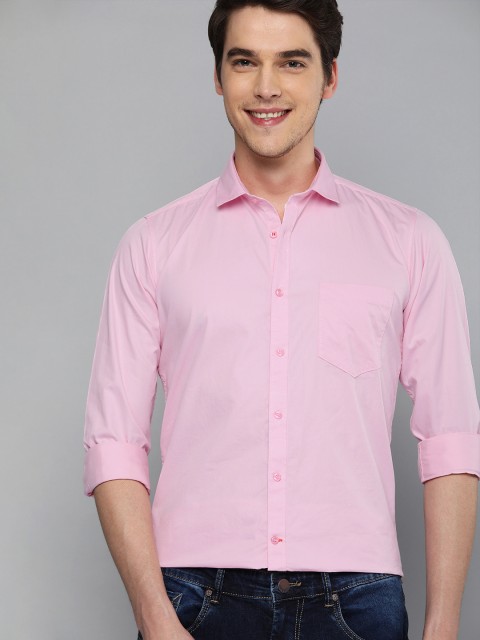 

Mast & Harbour Men Pink Regular Fit Solid Casual Shirt