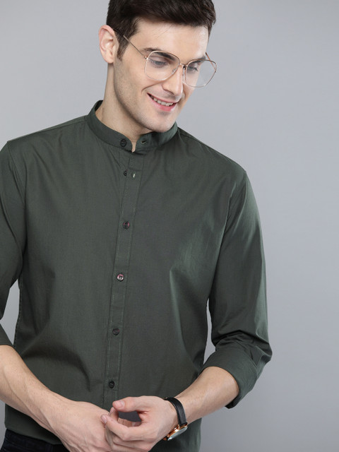 

Mast & Harbour Men Grey Regular Fit Solid Casual Shirt