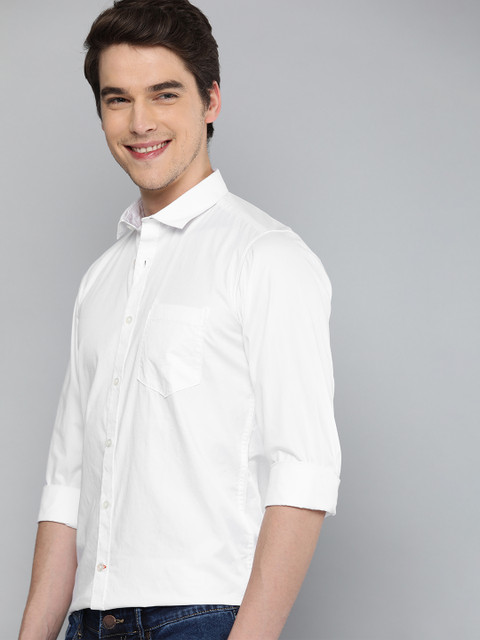 

Mast & Harbour Men White Regular Fit Solid Casual Shirt