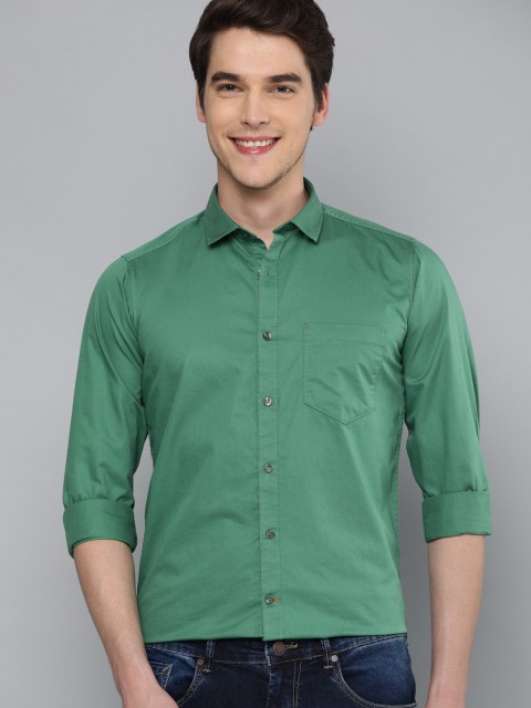 

Mast & Harbour Men Green Regular Fit Solid Casual Shirt