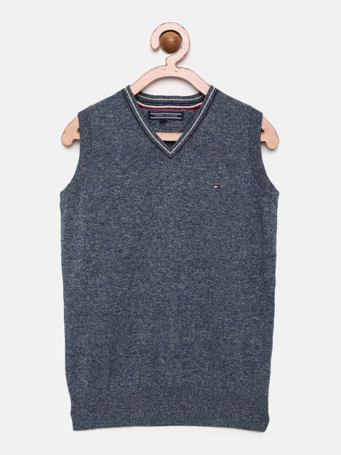 

Tommy Hilfiger Boys Blue Solid Sweater