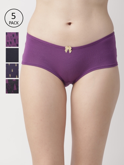 

Marks & Spencer Women Pack Of 5 Basic Briefs T614203S, Purple
