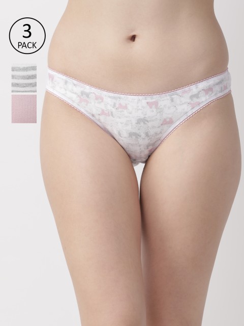 

Marks & Spencer Women Pack of 3 Bikini Briefs T611926K, Grey melange