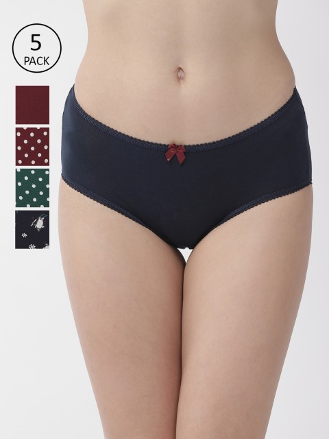 

Marks & Spencer Women Pack of 5 Hipster Briefs T611904I, Navy blue