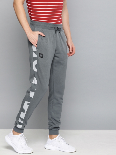 

UNDER ARMOUR Men Grey Solid Rival Fleece Joggers