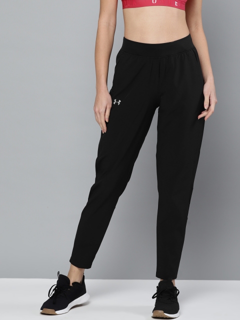 

UNDER ARMOUR Women Black Storm Launch Running Solid Joggers