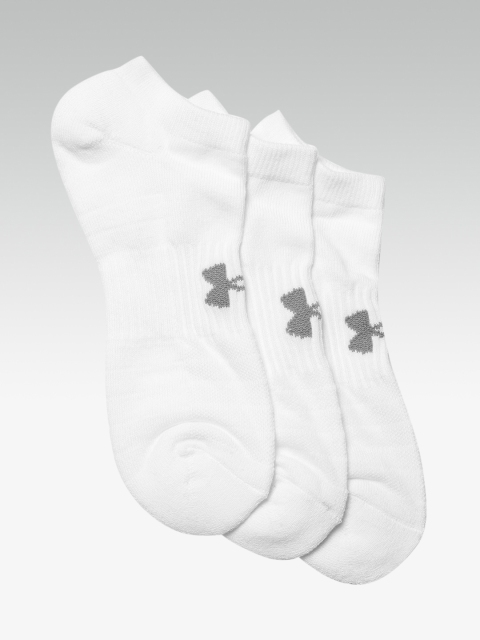 

UNDER ARMOUR Unisex Pack of 3 White Solid NS Ankle Length Training Socks
