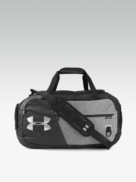 

UNDER ARMOUR Unisex Black & Grey Melange Colourblocked Undeniable 4.0 Duffle Bag