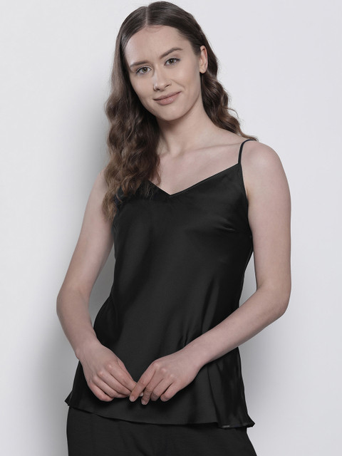 

Marks & Spencer Women Black Satin Finish Camisole