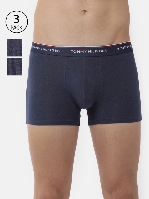 

Tommy Hilfiger Men Pack of 3 Solid Trunks A9AB4178, Navy blue