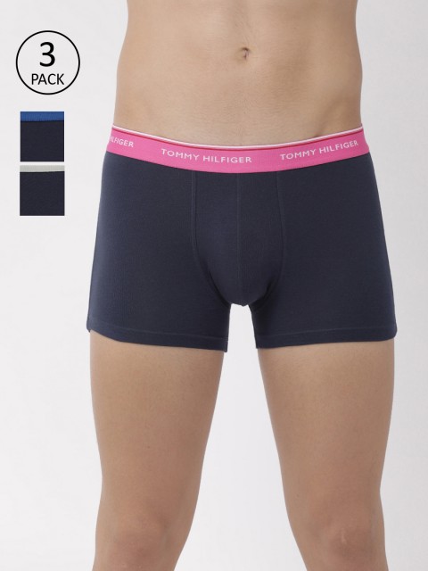 

Tommy Hilfiger Men Pack of 3 Solid Trunks A9AB4176, Navy blue