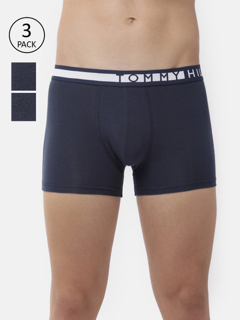 

Tommy Hilfiger Men Pack of 3 Solid Trunks A9AB4153, Navy blue