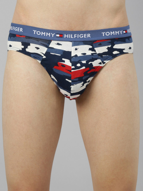 

Tommy Hilfiger Men Navy Blue & White Camouflage Printed Briefs A9AB1109