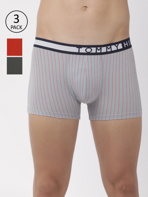 

Tommy Hilfiger Men Pack of 3 Solid Trunks A9AB4171, Blue
