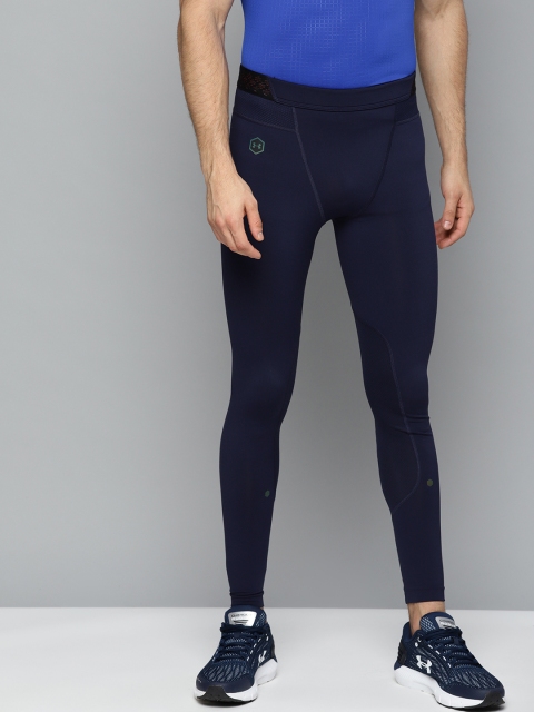 

UNDER ARMOUR Men Navy HG Rush Tights, Navy blue