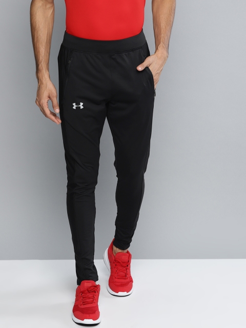 

UNDER ARMOUR Men ColdGear Knit Tapered Solid Running Track Pants, Black