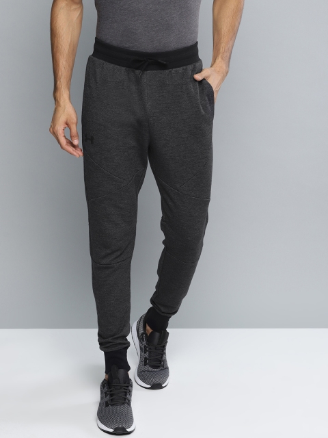 

UNDER ARMOUR Men Charcoal Grey Unstoppable 2X Knit Solid Joggers