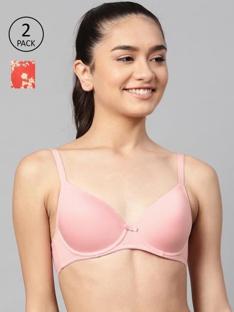 

Marks & Spencer Women Pack of 2 T-shirt Bras - Underwired Lightly Padded, Pink