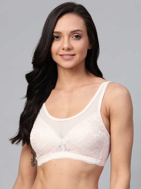 

Marks & Spencer Peach-Coloured Lace Non-Wired Lightly Padded Post Surgery Bra T331896