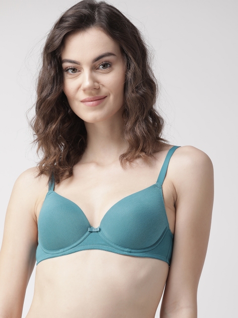 

Marks & Spencer Teal Blue Solid Non-Wired Lightly Padded T-shirt Bra T330378XLIGHT