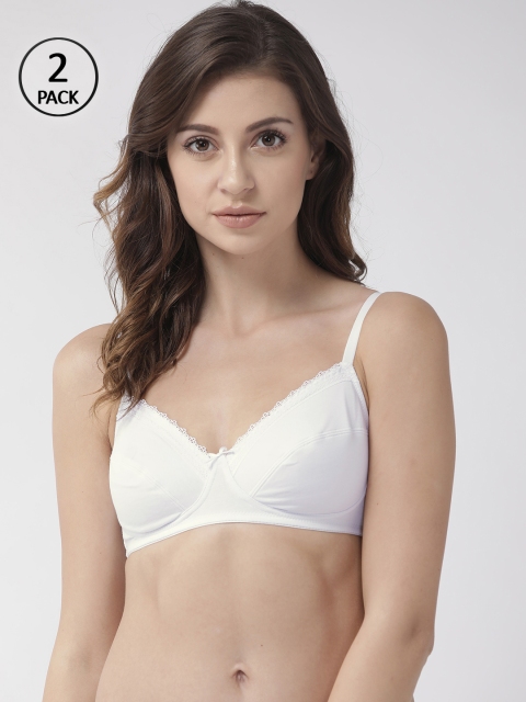 

Marks & Spencer Women Pack Of 2 Solid Everyday Bras T337104AWHITE, White