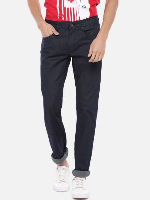 

Globus Men Navy Blue Slim Fit Mid-Rise Clean Look Jeans