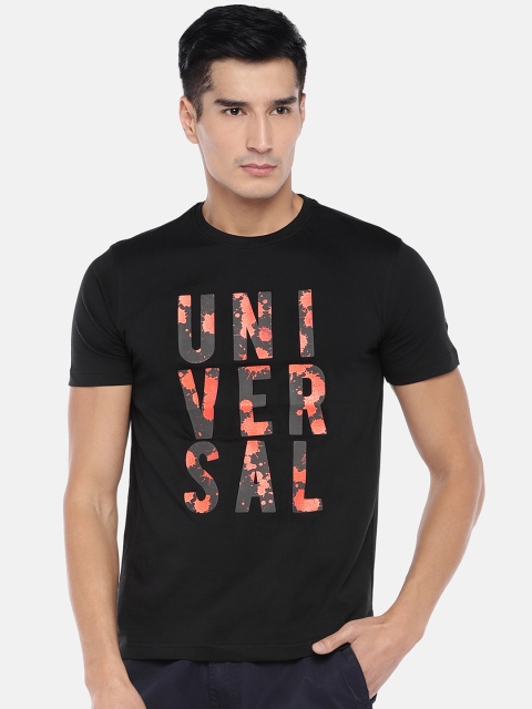 

Globus Men Black Printed Round Neck T-shirt