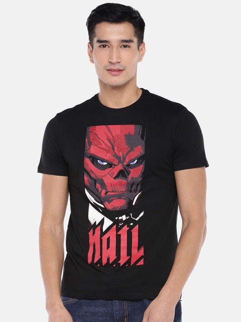 

Globus Men Black & Red Printed Round Neck T-shirt