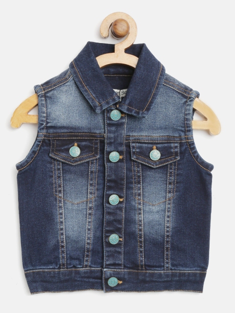 

Allen Solly Junior Boys Navy Blue Washed Denim Jacket