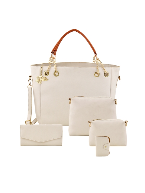 

LaFille Set of 5 White Solid Bag