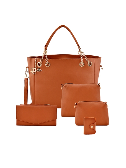 

LaFille Set of 5 Tan Brown Solid Bag