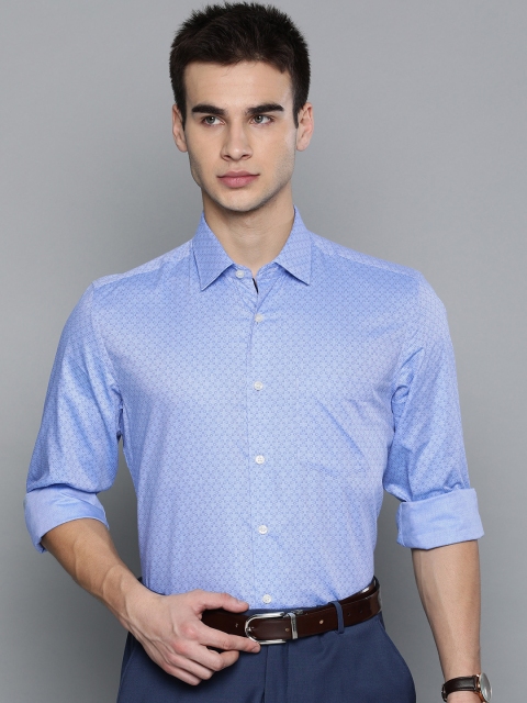

Louis Philippe Men Blue Slim Fit Printed Formal Shirt
