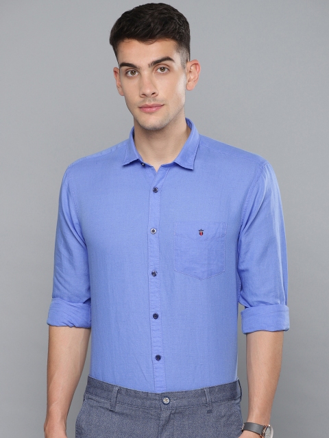 

Louis Philippe Sport Men Blue Slim Fit Solid Smart Casual Shirt